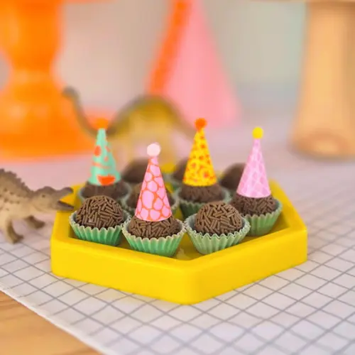Miniatura Chapeuzinhos (12 Un.) - Dinossauros Rosa