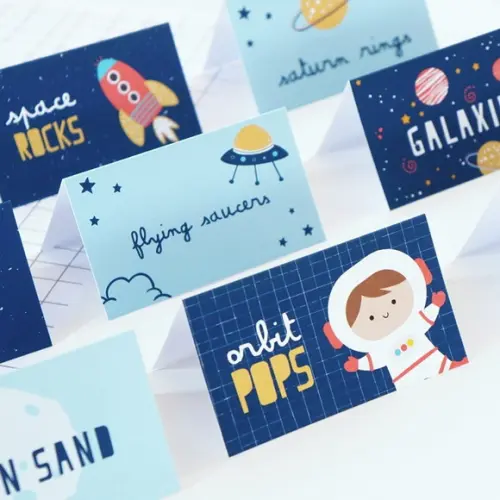 Plaquinhas Tema Astronauta - Festa Espaço - Decoração (6 Un)