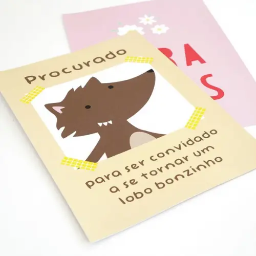 Pôster Lobo Mau - Festa Chapeuzinho Vermelho A4