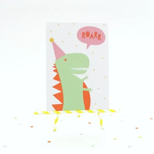 Quadrinho de Mesa - Dinossauro T-rex Rosa