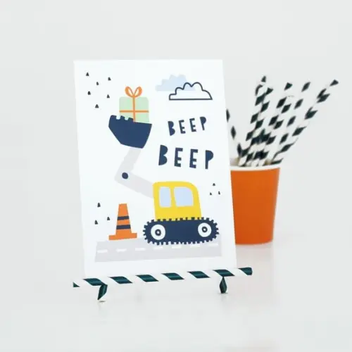 Quadrinho de Mesa - Festa Tratores e Caminhões - Beep-beep