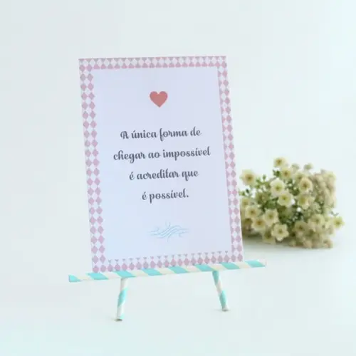 Quadrinho de Mesa - Frases Alice
