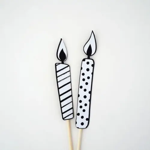 Topo de Bolo - Velinhas de Papel - P&b