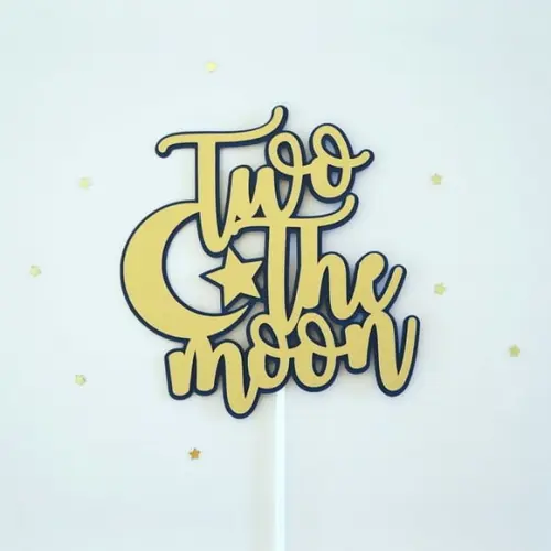 Topo de Bolo "two The Moon"