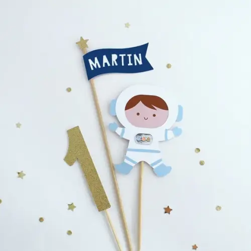 Topo de Bolo Astronauta Menino