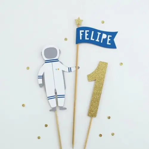 Topo de Bolo Astronauta