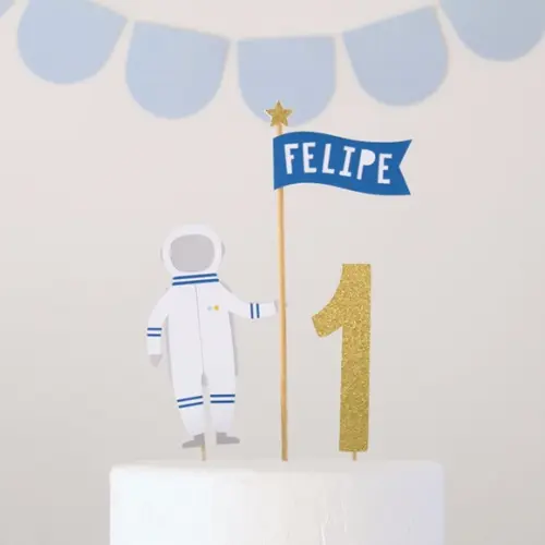Topo de Bolo Astronauta