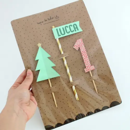 Topo de Bolo Natal - Aniversário ou Mesversário