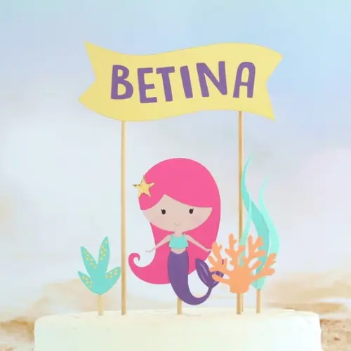 Topo de Bolo Sereia