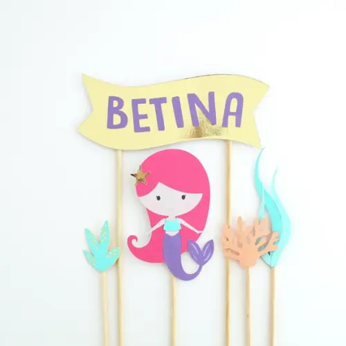 Topo de Bolo Sereia