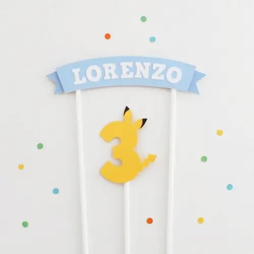 Topo para Bolo - Pokémon - Azul