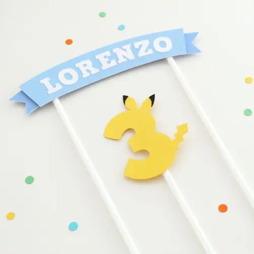 Topo para Bolo - Pokémon - Azul