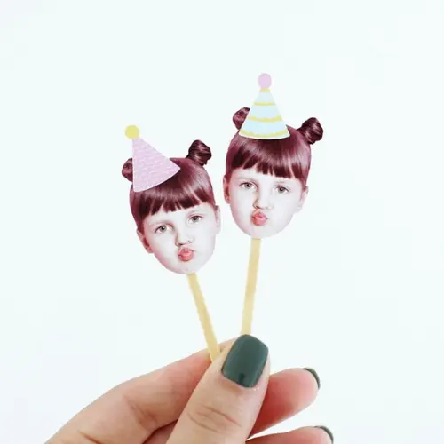 Topper Rostinho - Candy (12 Un)