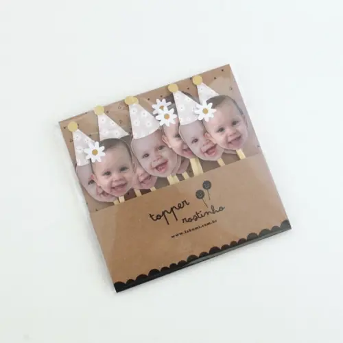 Topper Rostinho - Margaridas Boho (12 Un)