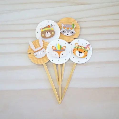 Toppers - Bichinhos do Bosque (12un.)