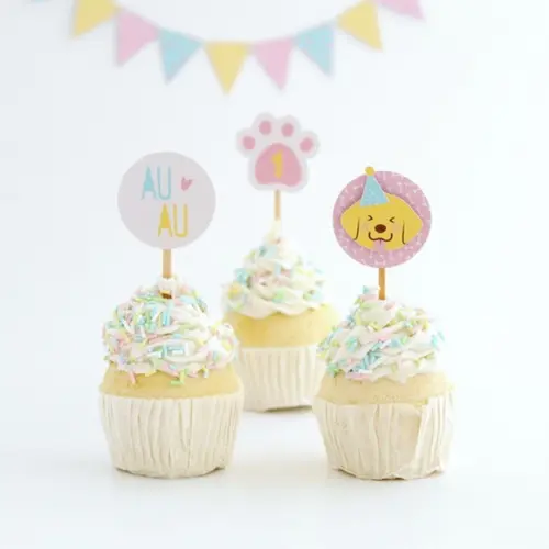 Toppers Cachorrinho Golden (12un)