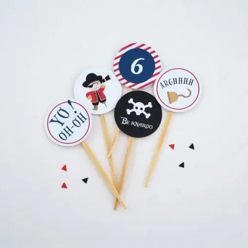 Toppers Festa Piratas (12 Un)