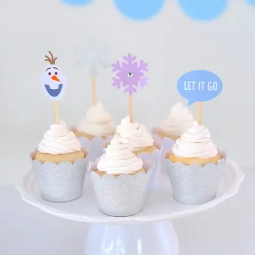 Toppers para Doces Tema Frozen (12 Un)