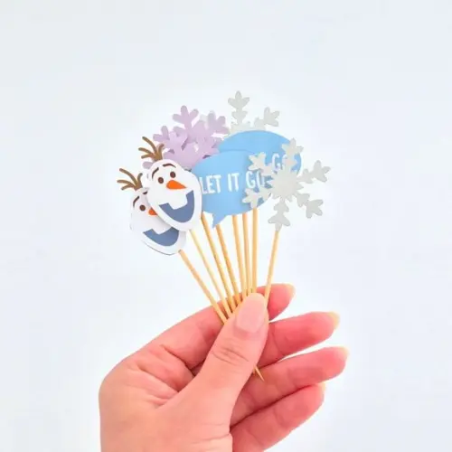 Toppers para Doces Tema Frozen (12 Un)