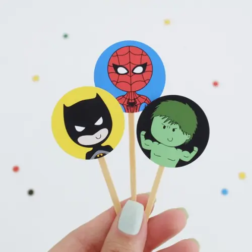 Toppers Super Heróis (12 Un)
