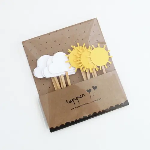 Toppers Sol e Nuvem (12 Un)