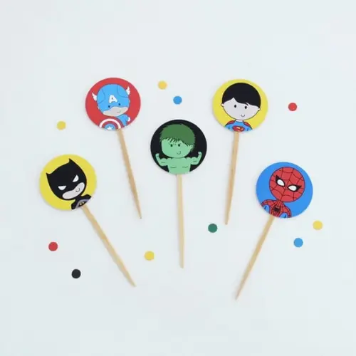 Toppers Super Heróis (12 Un)
