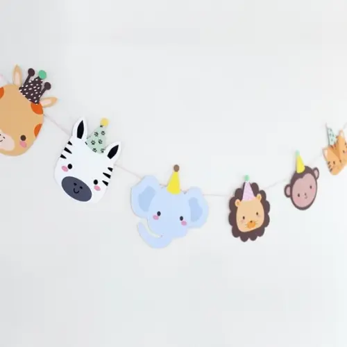 Varal Decorativo - Animais da Selva