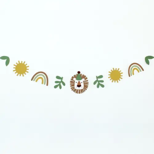 Varal Decorativo - Leãozinho - Tons Terrosos
