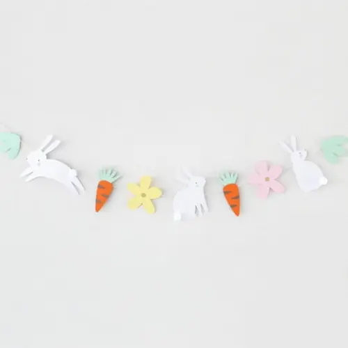 Varal Decorativo Bandeirola Coelhinhos da Páscoa