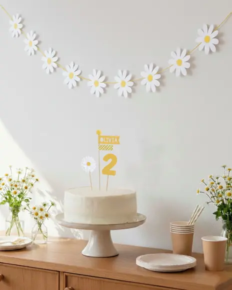 Varal Margaridas - Decoração Festa Jardim / Passarinho