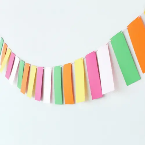 Varal Retângulos de Papel Coloridos - 1 Metro