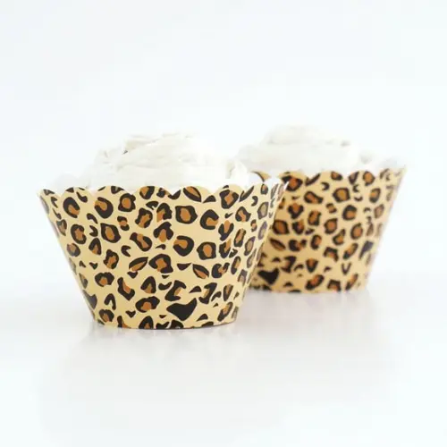 Wrapper Cupcake - Animal Print - Onça (12 Unidades)