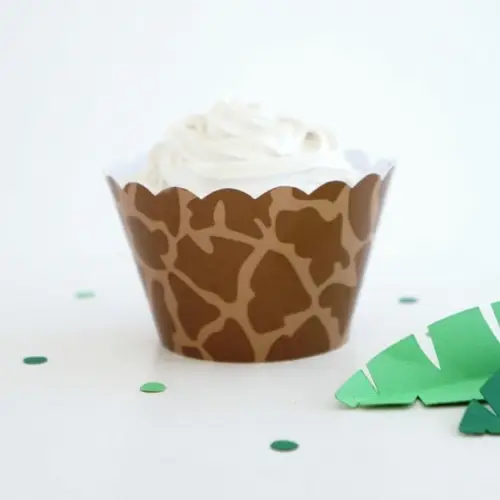 Wrapper Cupcake - Animal Print - Girafa (12un)