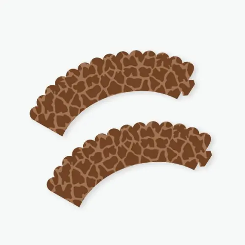 Wrapper Cupcake - Animal Print - Girafa (12un)