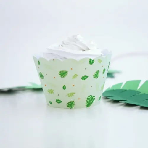 Wrapper Cupcake - Folhagens - Festa Safari (12un)