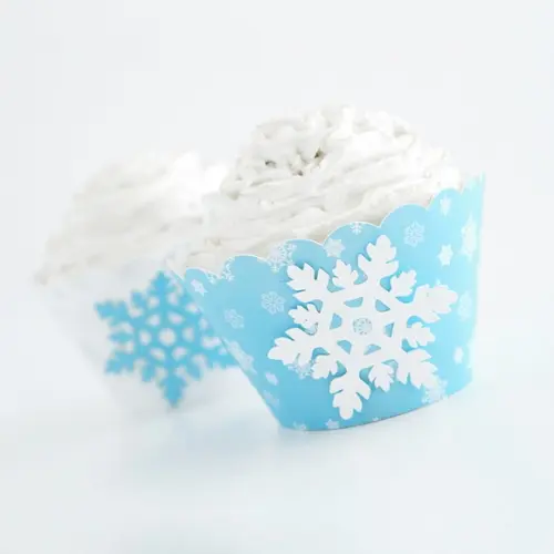 Wrapper Cupcake Floco de Neve (12un)