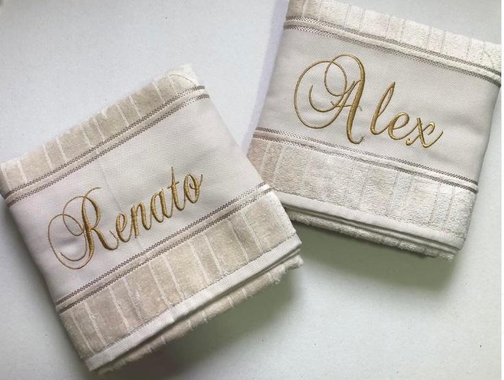 Jogo de toalha de banho personalizada para casais