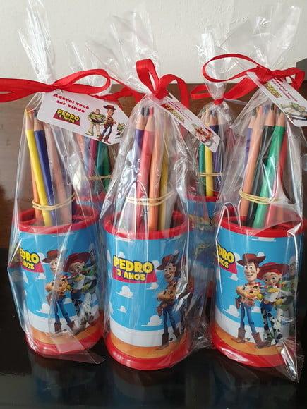 Kit Toy Story - Porta-lápis com Lápis de Cor