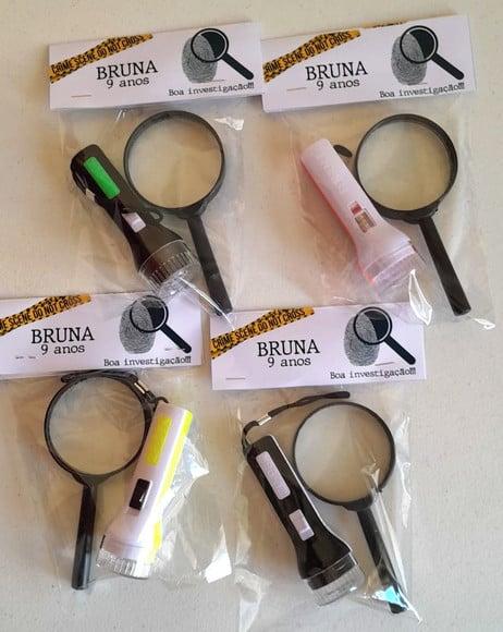 Kit Detetive Lupa e Lanterna