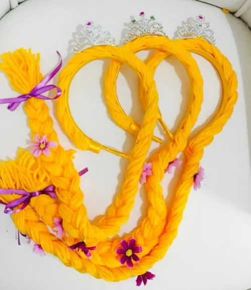 Trança da Rapunzel (com Coroa) 50cm