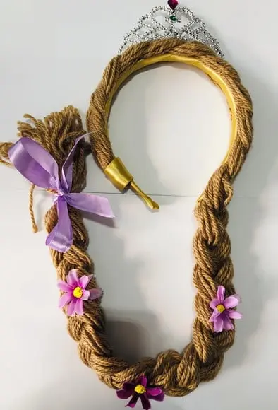 Trança da Rapunzel (com Coroa Grande) 60cm