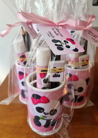 Porta-lápis Panda Kit Escolar