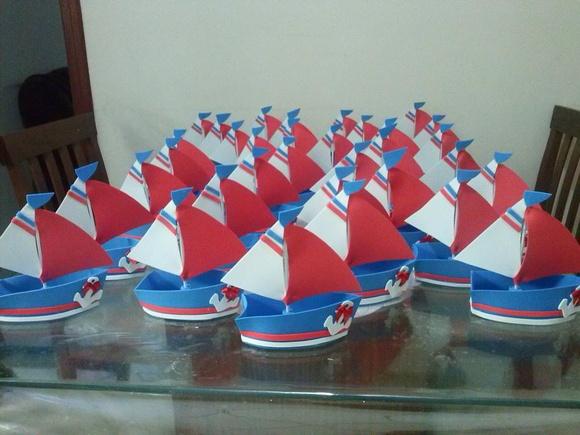 Barquinho marinheiro Azul Royal