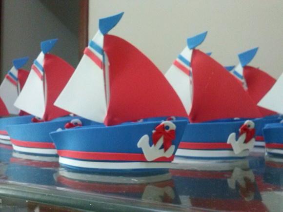 Barquinho marinheiro Azul Royal