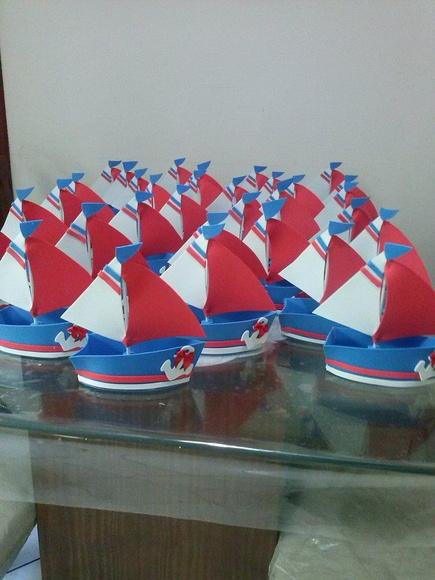 Barquinho marinheiro Azul Royal