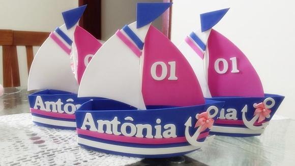Barquinho Personalizado festa Marinheira