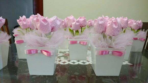 Centro de Mesa Rosa Bebê