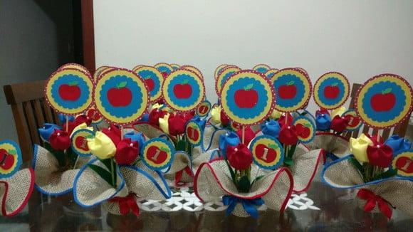 Centro de Mesa Branca de Neve