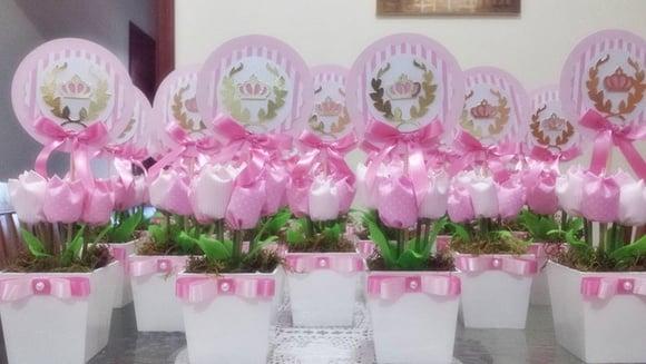 Centro de Mesa Coroa de Princesa