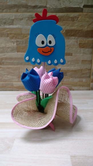 Centro de Mesa Galinha Pintadinha Rosa